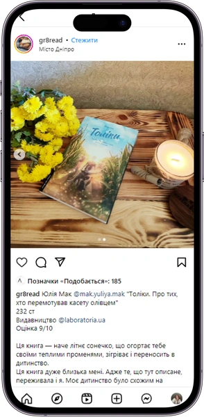 Відгук на книжку «Толіки» від gr8read  